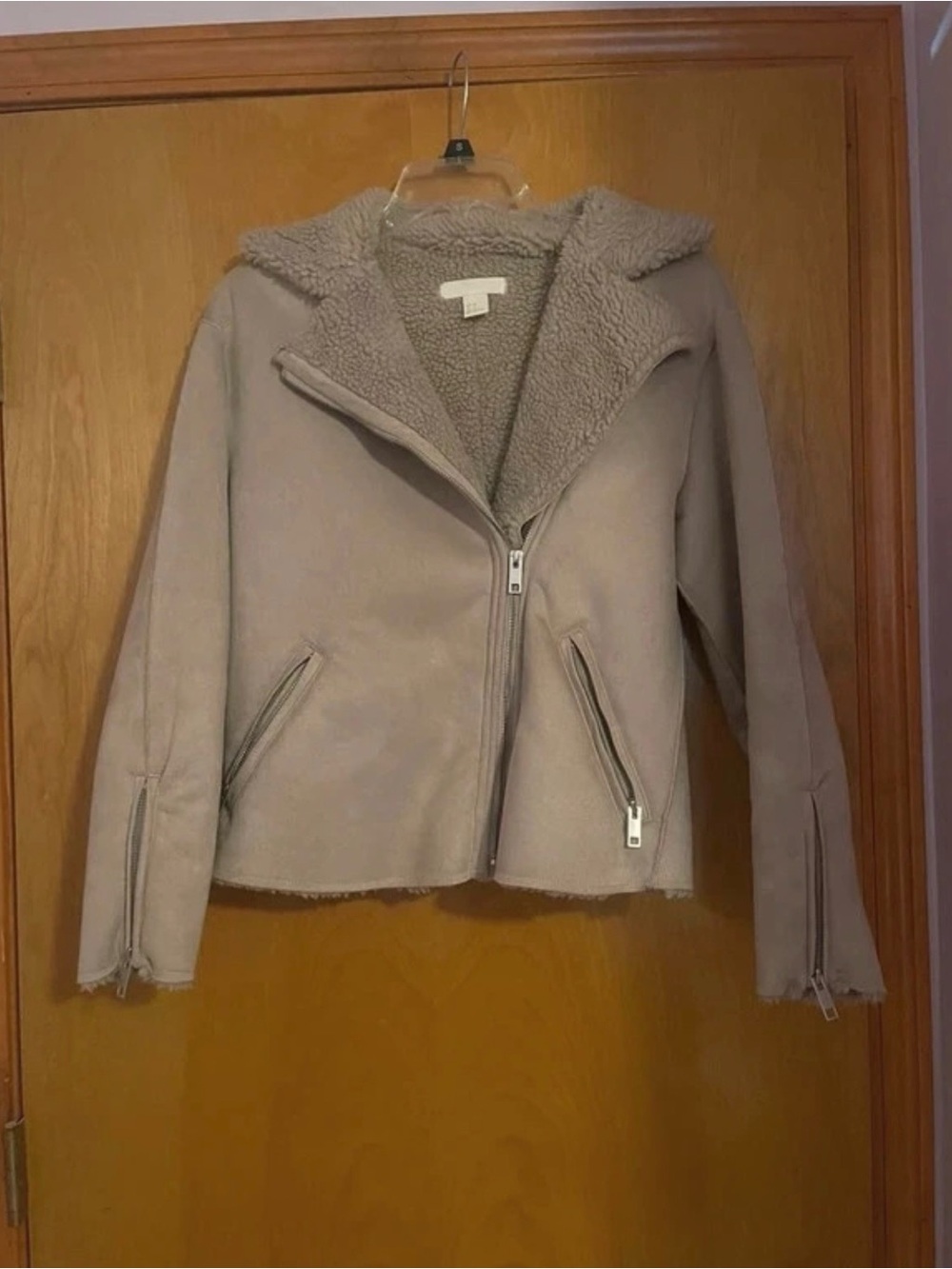 H&M Faux Suede Shearling Jacket
